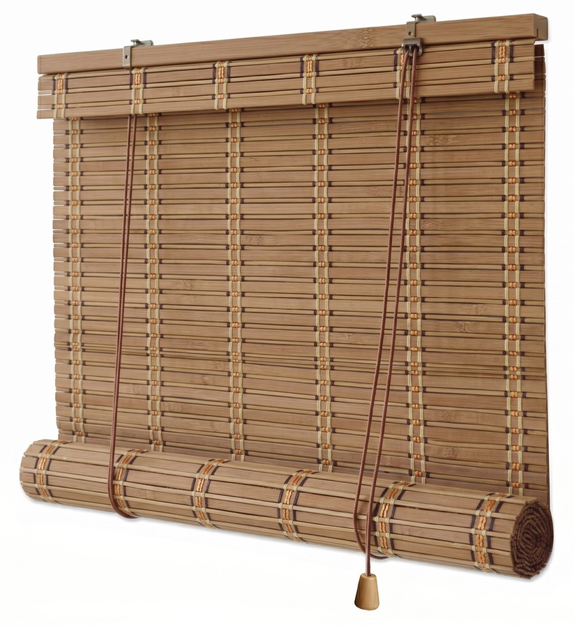 Bamboo weaved roll blind